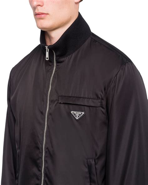 prada brown jacket|prada nylon full zip jacket.